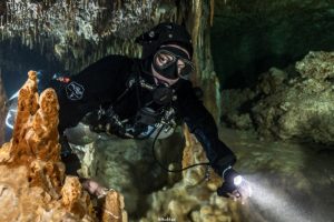 Cave diving